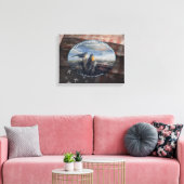 Rode Lijst Verenigde Staten Canvas Afdruk (Insitu (Woonkamer))