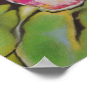 Rode Lily bloem, origineel modern kunstschilderij Poster (Hoek)