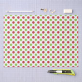 Rode & lime groene polka stippen tissuepapier (Craft)