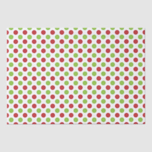 Rode & lime groene polka stippen tissuepapier