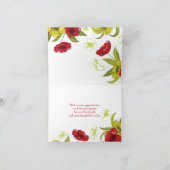 Rode + Limegroene klaproos bloemen trouw bedankt (Binnen)