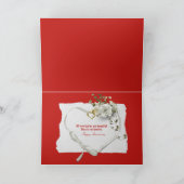 rode lingerie en roos op de oude dag van de koffer kaart (Binnen)