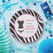 Rode lingeriefeest bedankt papieren bordje (Feest)