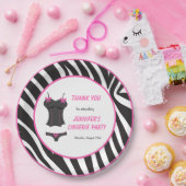 Rode lingeriefeest bedankt papieren bordje (Feest)