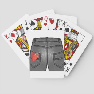 Rode linker zakdoek pokerkaarten