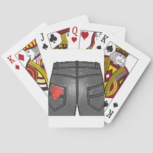 Rode linker zakdoek pokerkaarten (Achterkant)