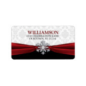 Rode lint Adresetiketten Etiket (Voorkant)