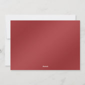 Rode Lint Bloemen Vakantie Kerstmis Kaart (Achterkant)