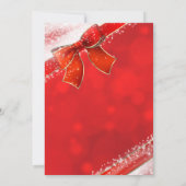 Rode lint en glitters Kerst uitnodigingen voor elk (Achterkant)