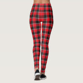 Rode lint en Heavy Metal Plaid Leggings (Achterkant)