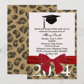 Rode lint en luipaard Afstuderen Kaart (Voorkant / Achterkant)