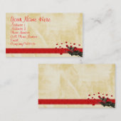 Rode lint en Rozen Visitekaartje (Voorkant / Achterkant)