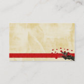 Rode lint en Rozen Visitekaartje (Achterkant)