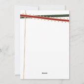 Rode lint gewikkeld platte kerstfotokaart feestdagenkaart (Achterkant)