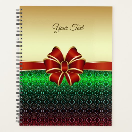 Rode Lint Goud Kerst Planner (Voorkant)