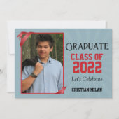 Rode lint klasse van de Uitnodiging van het Afstud (Voorkant)