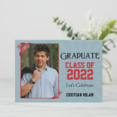 Rode lint klasse van de Uitnodiging van het Afstud (Staand voorkant)