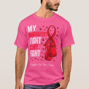Rode lint kleindochter congestief hartfalen t-shirt