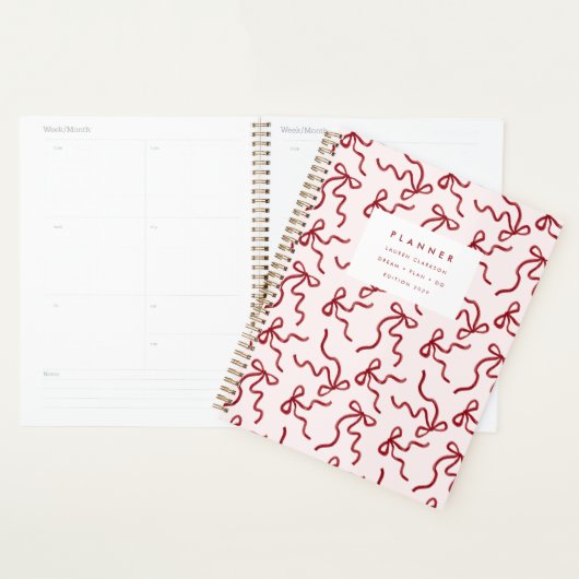 Rode Lint Kokette Roze Planner (Display)