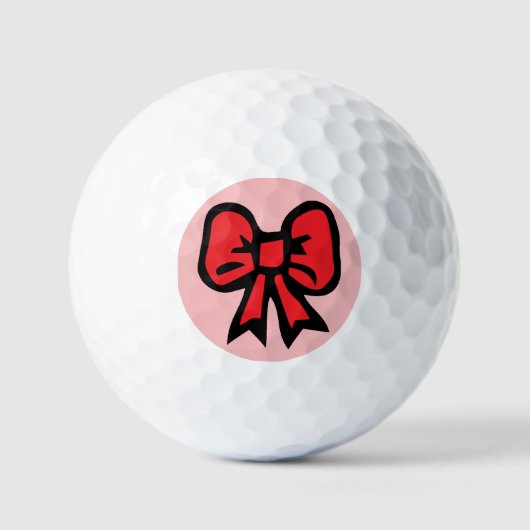 Rode Lint Ontwerp Golfballen (Voorkant)