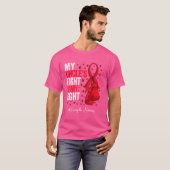 Rode Lint Oom Hemofilie Bewustzijn T-shirt (Voorkant volledig)