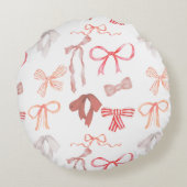 Rode lint ronde nursery/kinderkamer kussen (Achterkant)