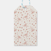 Rode Lint Rustieke Kerst Cadeaublaadjes Cadeaulabel (Achterkant)