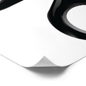 Rode lint snijdend Poster (Hoek)