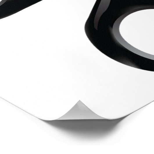 Rode lint snijdend Poster (Hoek)