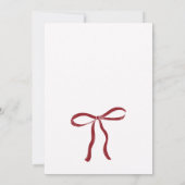 Rode lint strik trouwjurk save the date (Achterkant)