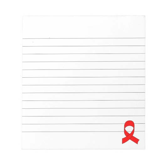 Rode lint tekening omlijnd notitieblok (Voorkant)