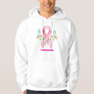 Rode lint voor borstkankerbewustzijn met glimlach hoodie