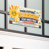 Rode Lint Week School Spandoek (Buitenkant Gebouw)