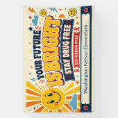 Rode Lint Week School Spandoek (Verticaal)