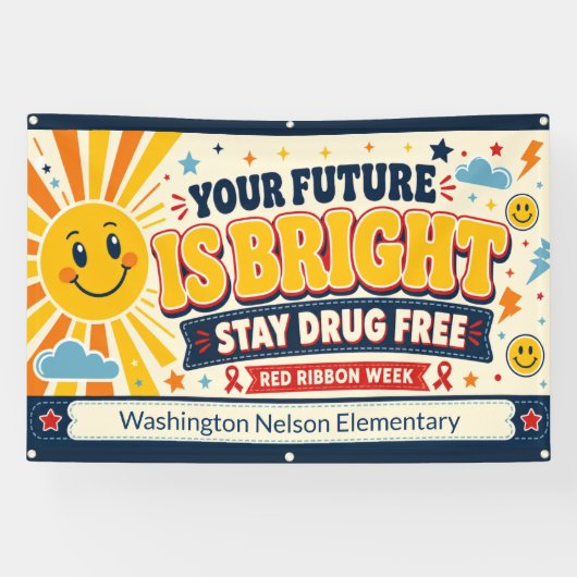 Rode Lint Week School Spandoek (Horizontaal)