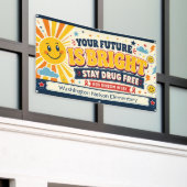 Rode Lint Week School Spandoek (Buitenkant Gebouw)