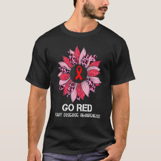 Rode Lint Week Ziektebewustzijnsmaand Ga Rode Zon T-shirt