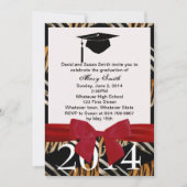 Rode lint Zebra en tijger - Afstuderen Kaart (Voorkant)