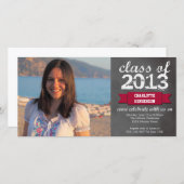 Rode lintbanner schoolbord foto afstuderen (Voorkant / Achterkant)