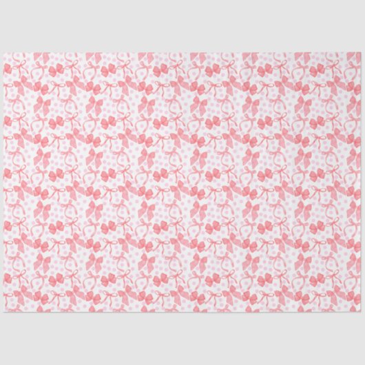 Rode linten en roze stippen tissuepapier (Voorkant)