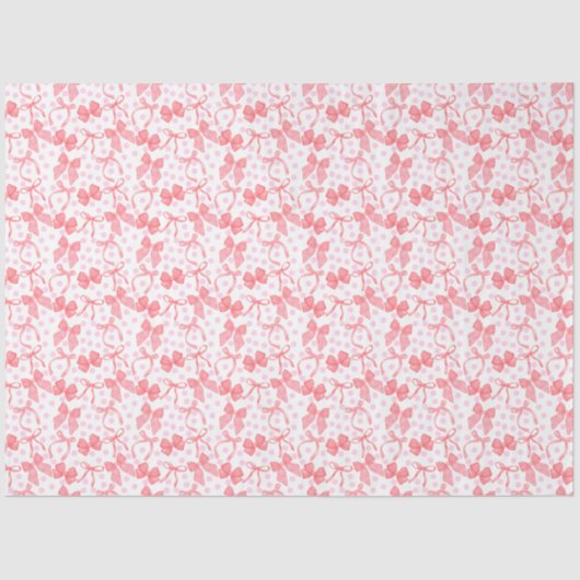 Rode linten & roze stippen tissuepapier (Voorkant)