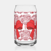 rode linten stijl blikvorm glas (Rechts)