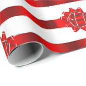 Rode linten & strikken Kerstvakantie Cadeaupapier (Rol Hoek)