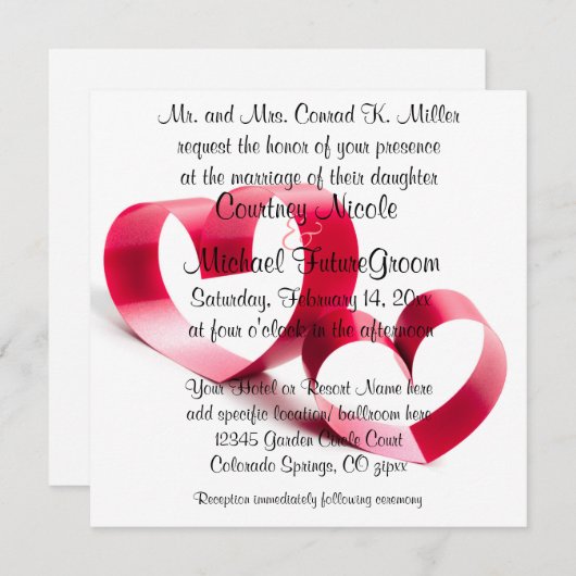 Rode lintharten kaart (Voorkant / Achterkant)