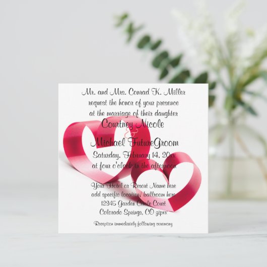 Rode lintharten kaart (Staand voorkant)