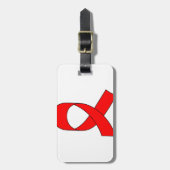 Rode linttekening bagagelabel (Voorkant verticaal)