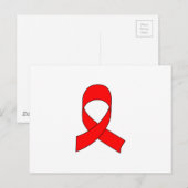 Rode linttekening briefkaart (Voorkant / Achterkant)