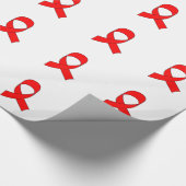 Rode linttekening cadeaupapier (Hoek)