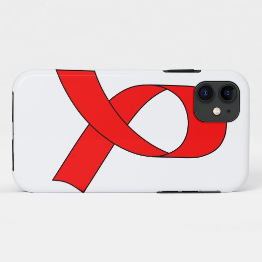 Rode linttekening Case-Mate iPhone case (Achterkant (horizontaal))