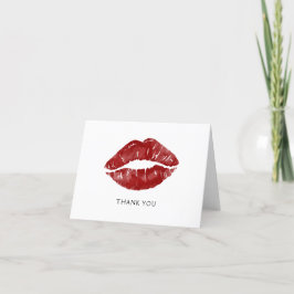 Rode Lippen Blanco Bedankkaart